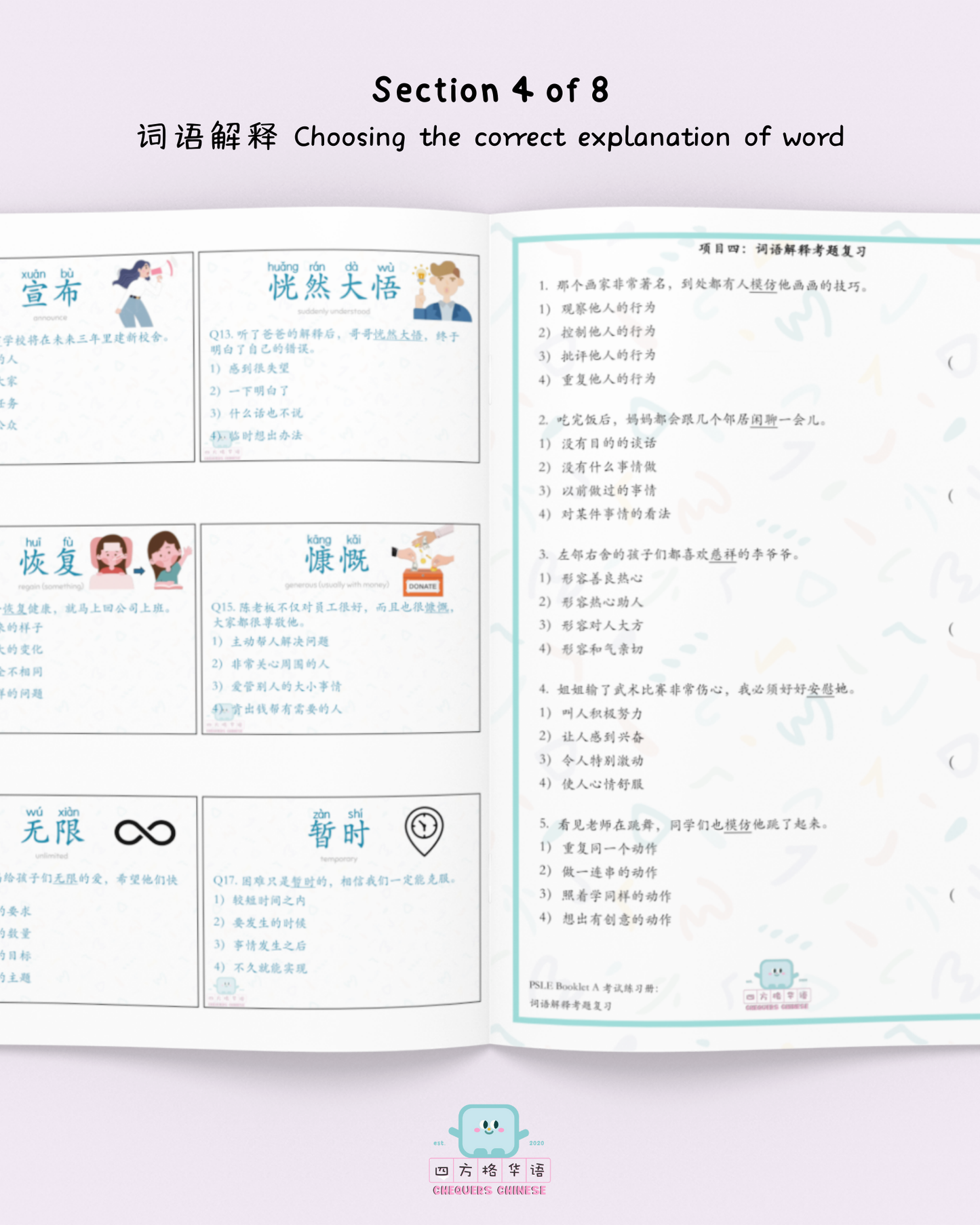 PSLE Chinese Booklet A Mastery Workbook (with conjunction cards) ONLY