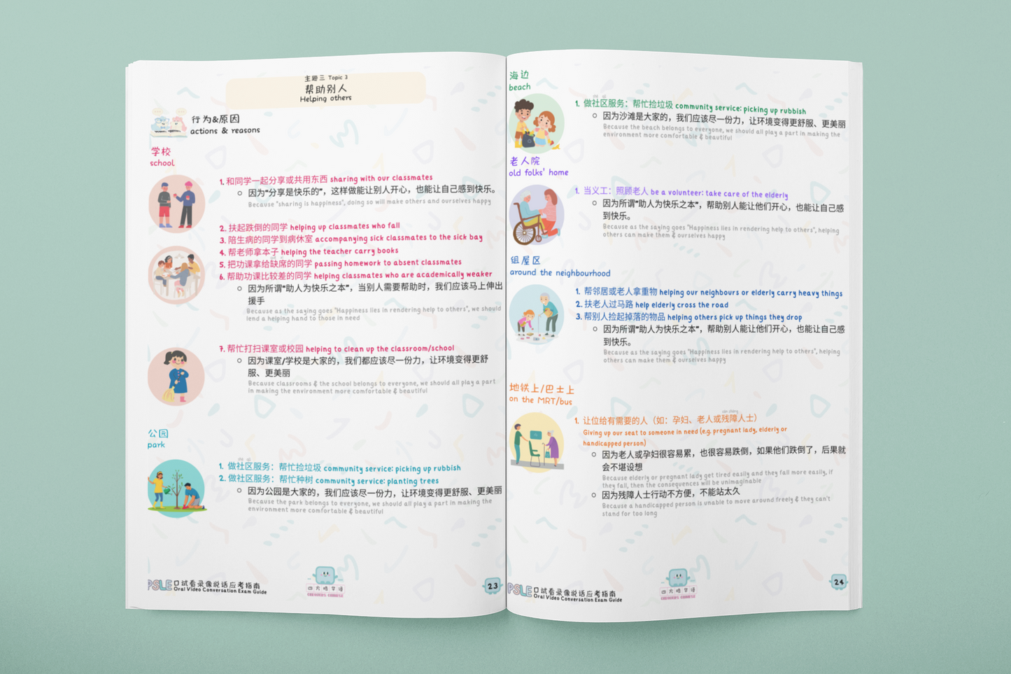 PSLE Oral Video Conversation Exam Guide (with cards) PSLE 口试看录像说话应考指南 (附词卡)