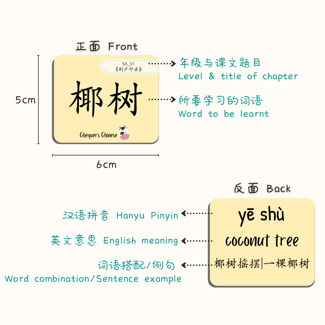 Pri 2B CheqCards 二年级下册词卡 (version 2.0, 2025 edition) *NEW*