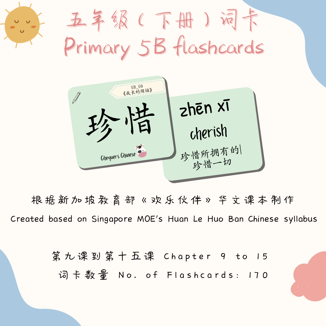 Pri 5 CheqCards 五年级词卡