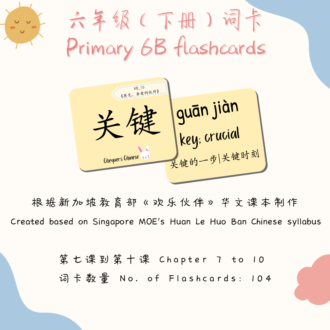 Pri 6 CheqCards 六年级词卡