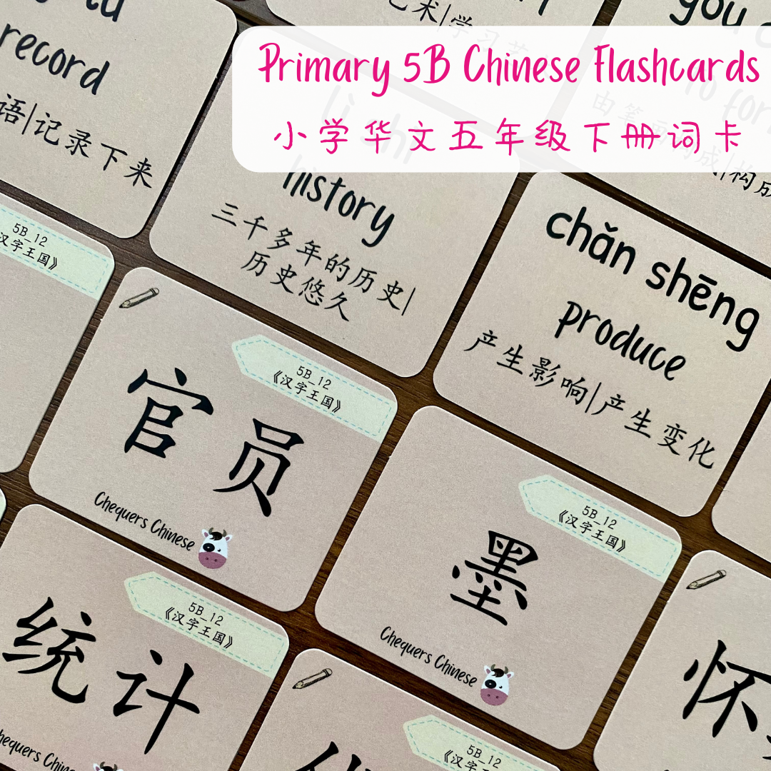 Pri 5B CheqCards 五年级下册词卡